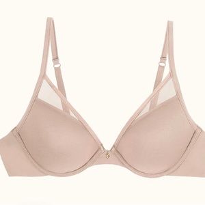 Third Love 24/7 Classic Contour Plunge Bra, size, 44E, nude, NWT